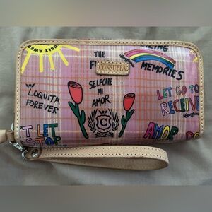 Consuela Pink Graphic Wristlet